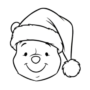 a imprimer coloriage Winnie l’ourson Noël updated gratuit