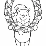 coloriage Winnie l’ourson Noël updated à imprimer