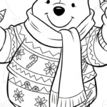 coloriage Winnie l’ourson Noël updated a imprimer gratuit