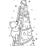 coloriage Winnie l’ourson Noël updated pour enfants