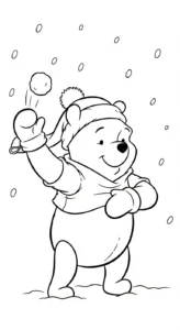 coloriage Winnie l’ourson Noël updated gratuit en ligne