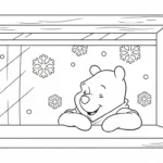 coloriage Winnie l’ourson Noël updated de pour enfants