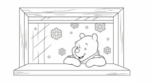 coloriage Winnie l’ourson Noël updated de pour enfants