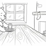 télécharger coloriage Winnie l’ourson Noël updated gratuit