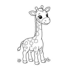 coloriage Bébé girafe a colorier en ligne