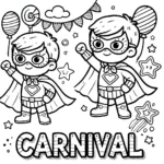 coloriage Carnaval à imprimer a4