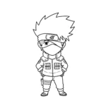 coloriage Chibi Kakashi gratuit à imprimer