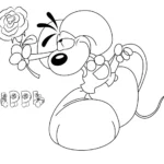 coloriage Diddl à imprimer pour enfant de 6 ans