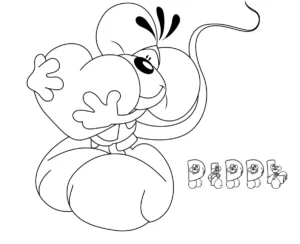 coloriage Diddl pour primaire