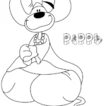 coloriage Diddl pour enfant de 5 ans