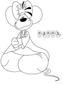 coloriage Diddl pour enfant de 5 ans