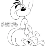 coloriage Diddl pour enfants à imprimer