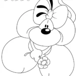 coloriage Diddl a imprimer pour enfant de 4 ans