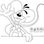 coloriage Diddl pour enfant de 4 ans