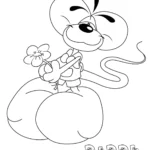 coloriage Diddl à imprimer pour enfant de 8 ans