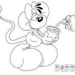 coloriage Diddl à imprimer pdf gratuit