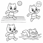coloriage Diddl Faisant du Sport de pour enfants