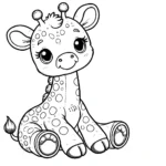 coloriage Girafe à imprimer pdf gratuit