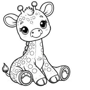 coloriage Girafe à imprimer pdf gratuit