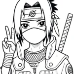 coloriage Itachi à imprimer pour enfant de 3 ans