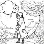 coloriage Itachi à imprimer pour enfant de 7 ans