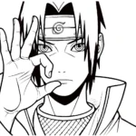 coloriage Itachi à imprimer pour enfant de 4 ans