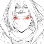 coloriage Itachi à imprimer pour enfant de 9 ans