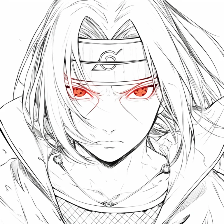 Tranh tô màu Itachi
