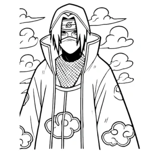 coloriage Itachi à imprimer pour enfant de 4 ans
