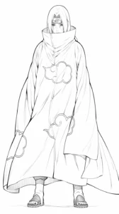 image pour coloriage Itachi enfant
