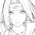 coloriage Itachi à imprimer pour enfant de 8 ans