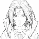coloriage Itachi educatif pour enfant