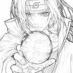 coloriage Itachi pour enfant