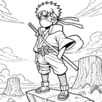 coloriage Kakashi pour enfant de 8 ans