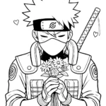 coloriage Kakashi à imprimer a4