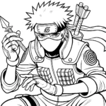 coloriage Kakashi gratuit a imprimer