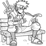 coloriage Kakashi pour enfant de 4 ans