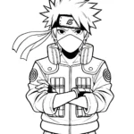 coloriage Kakashi pour enfant de 8 ans