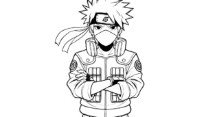 coloriage Kakashi pour enfant de 8 ans