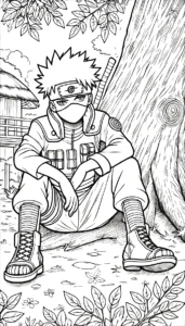 coloriage Kakashi à imprimer pdf gratuit