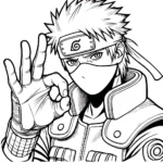 coloriage Kakashi pour enfant à imprimer