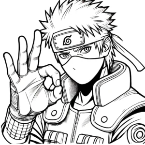 coloriage Kakashi pour enfant à imprimer