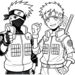 coloriage Kakashi à imprimer pour enfants