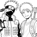 coloriage Kakashi et découpage à imprimer