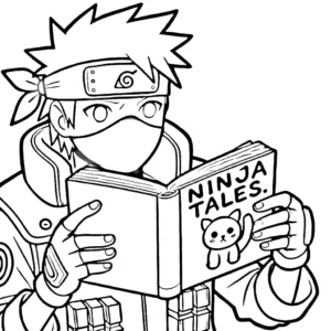 coloriage Kakashi à imprimer pour enfant de 2 ans