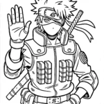 coloriage Kakashi pour enfant de 5 ans