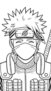coloriage Kakashi de pour enfants