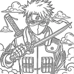 coloriage Kakashi en ligne