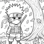 coloriage Kakashi pour enfant gratuit