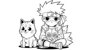 coloriage Kakashi pour enfants